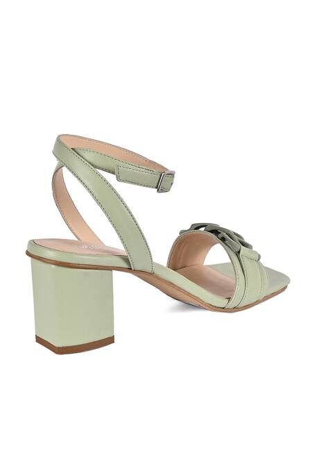 Shop_Vanilla Moon_Green Daniela Linked Strap Heels_Online_at_Aza_Fashions