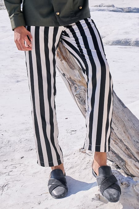Dobell Black & Grey Striped Morning Suit Pants | Dobell
