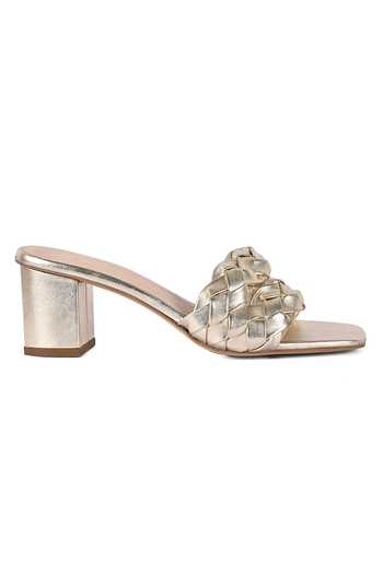 Buy_Vanilla Moon_Gold Delina Braided Strap Heels_Online_at_Aza_Fashions