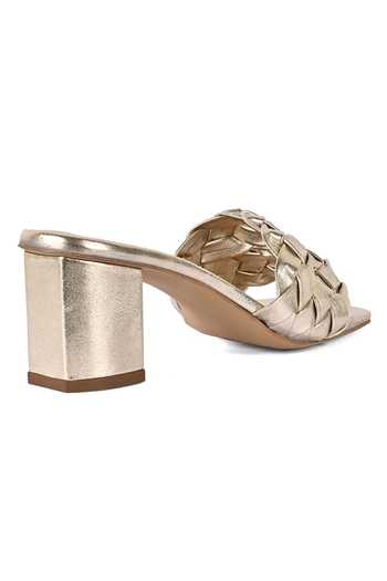 Shop_Vanilla Moon_Gold Delina Braided Strap Heels_Online_at_Aza_Fashions