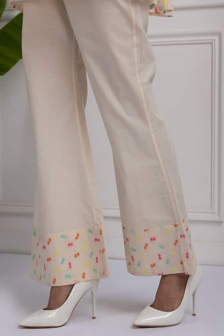 Gold Slit Pants | Casual Pants for Women | RJ's Pret