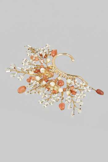 Buy_House Of D"Oro_Multi Color Crystals Antiopa Embellished Ear Cuff - Single Pc_Online_at_Aza_Fashions