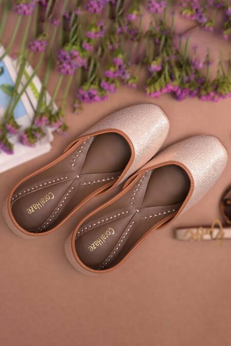 Shop_Coral Haze_Pink Elisa Shimmer Juttis_Online_at_Aza_Fashions