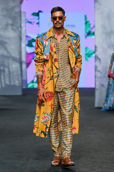 Mahima Mahajan Multi Color Organza, Satin Diamonds Print Pant Online at Aza Fashions Mahima Mahajan_Multi Color Organza, Satin Diamonds Print Pant _Online_at_Aza_Fashions