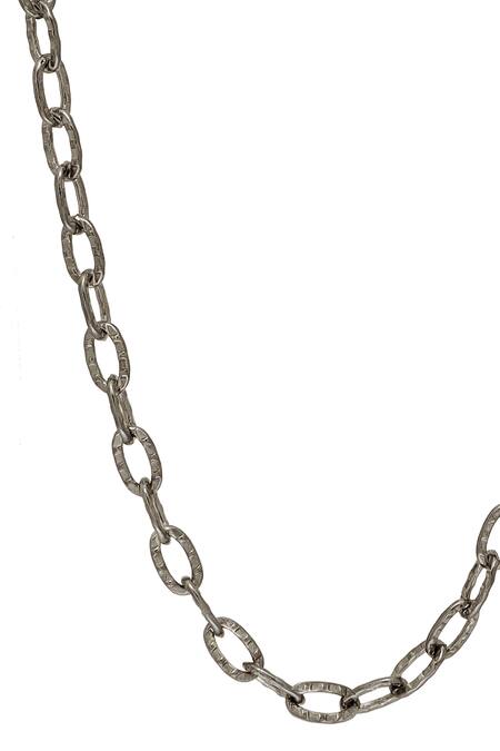 Esme By Aashna Dalmia_Grey Interlink Chain _Online_at_Aza_Fashions