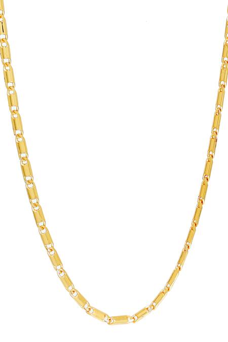 Esme By Aashna Dalmia_Gold Plated Figaro Pattern Chain _Online_at_Aza_Fashions