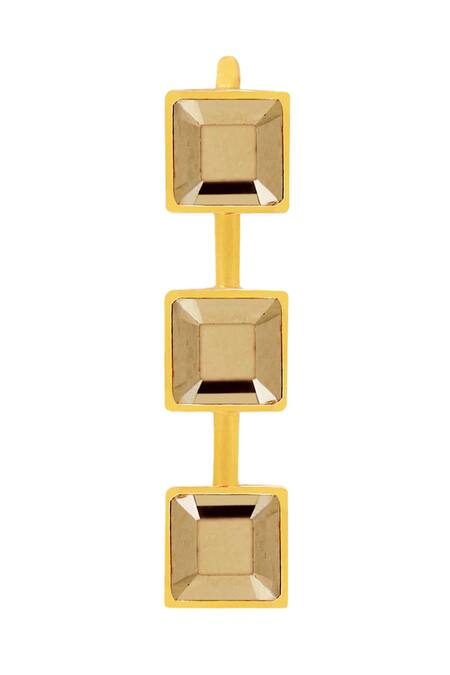 Esme By Aashna Dalmia_Gold Plated Stone Stripe Shaped Earrings _Online_at_Aza_Fashions