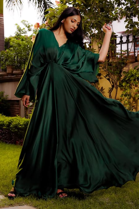 Mint Green Midi Satin Dress – MODALIER