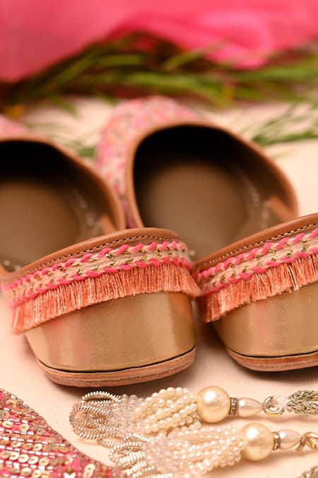 Buy Coral Haze Ivory Embroidered Erica Juttis Online at Aza Fashions Buy_Coral Haze_Ivory Embroidered Erica Juttis_Online_at_Aza_Fashions