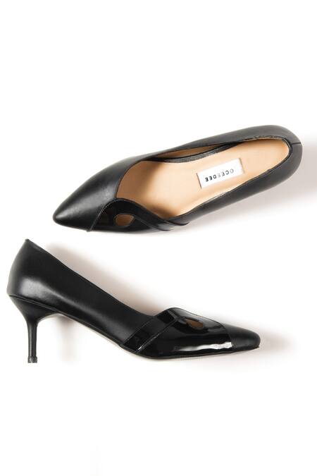 Oceedee_Black Florence Pointed Toe Stilletos_Online_at_Aza_Fashions