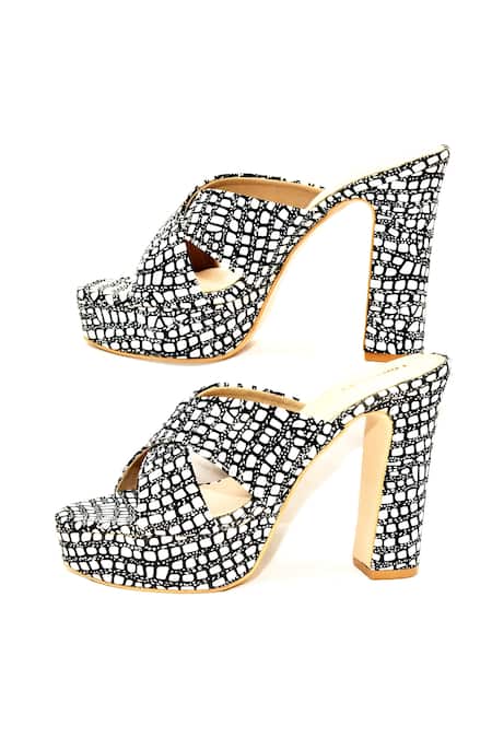 Shop_Foot Fuel_Black Last Forever Printed Heels _Online_at_Aza_Fashions