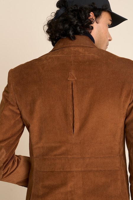 Buy_Gargee Designers_Brown Cotton Corduroy Blazer 