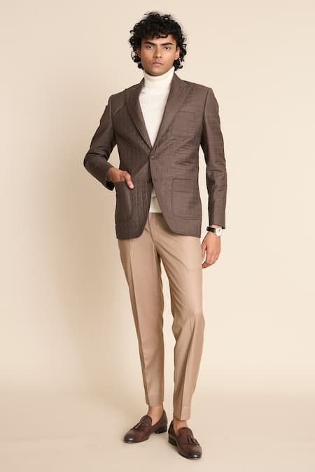 Workwear Brown Blazer with Straight pants for Women – The Ambition  Collective