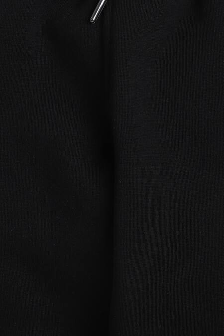 Buy_Knitting Doodles_Black Fleece Printed Girl Power Top And Joggers Set