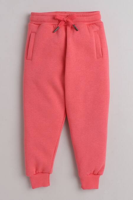 Shop Knitting Doodles Pink Fleece Printed Floral And You Grow Girl Top And Joggers Set Online at Aza Fashions Shop_Knitting Doodles_Pink Fleece Printed Floral And You Grow Girl Top And Joggers Set_Online_at_Aza_Fashions