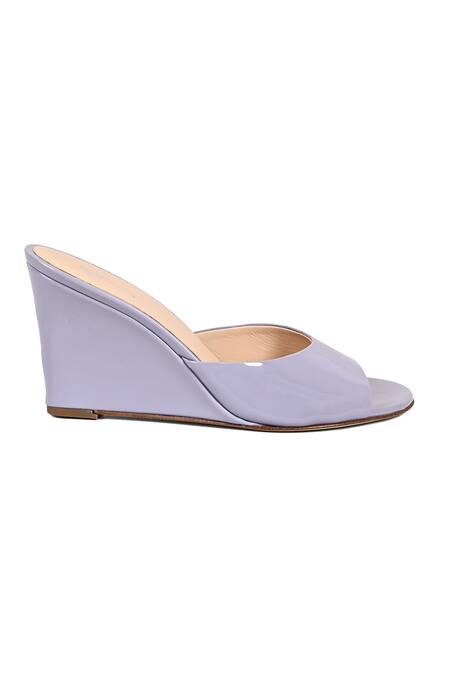 Buy_Vanilla Moon_Purple Grace Leather Wedges_Online_at_Aza_Fashions