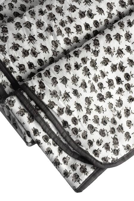 Buy_H2h_Brown Cotton Cocoa Rose Dohar_Online_at_Aza_Fashions