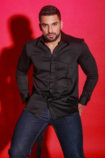 Shop_Echke_Black Cotton Safari Pocket Shirt_Online_at_Aza_Fashions