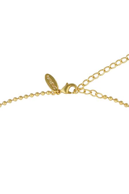 Zariin Green Carved Onyx Embellished Pendant Necklace at Aza Fashions Zariin_Green Carved Onyx Embellished Pendant Necklace _at_Aza_Fashions