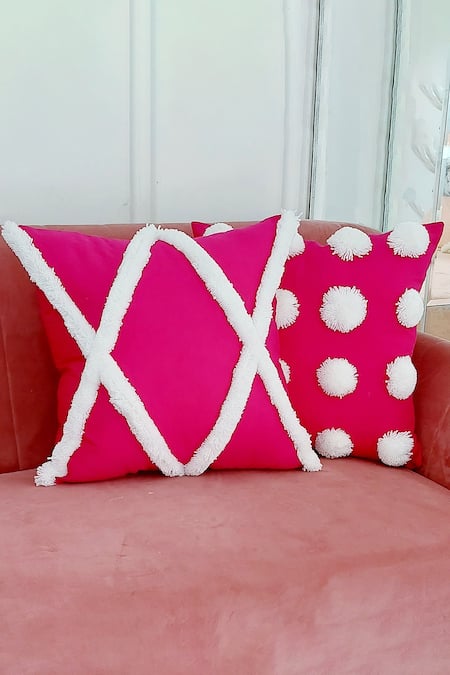 Pink hotsell geometric pillow