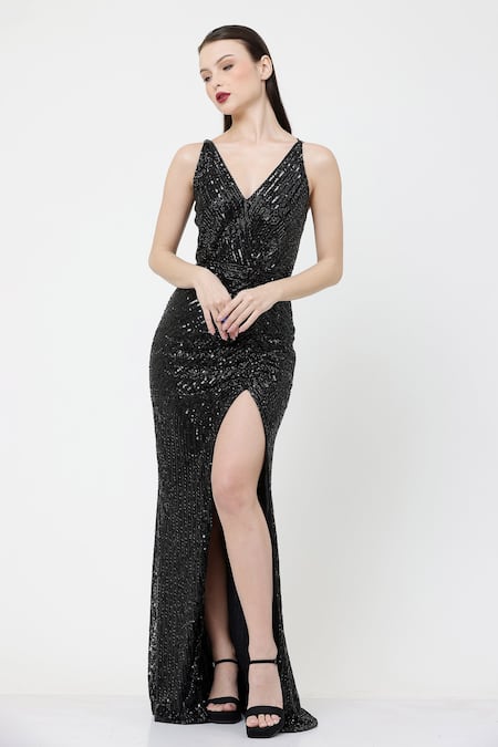 Jovani 1706 Long Sleeve High Slit Evening Dress for $500.0 – The Dress  Outlet