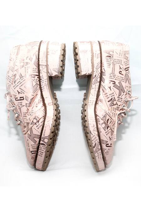 Foot Fuel Pink Jacie Typography Pattern Shoes Online at Aza Fashions Foot Fuel_Pink Jacie Typography Pattern Shoes _Online_at_Aza_Fashions