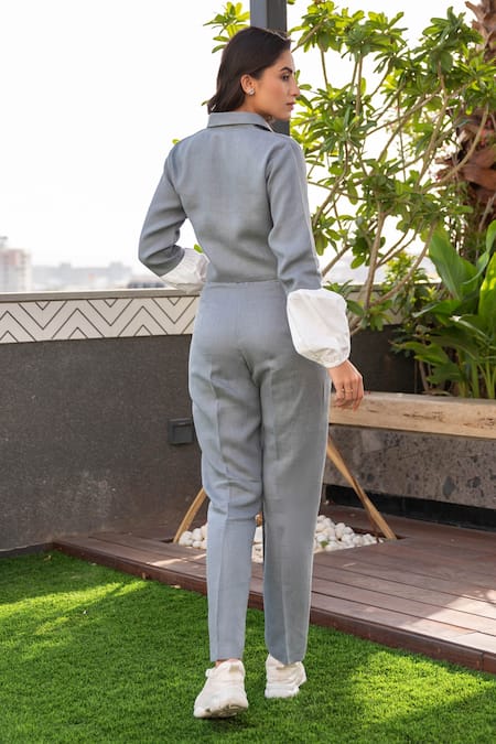 B'Infinite Linen Cropped Shirt & Pant Set 