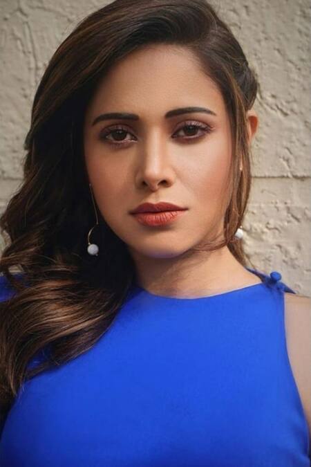 House of Exotique_Blue Silk, Jersey Round Neck Draped Dress _Online_at_Aza_Fashions