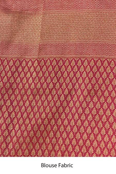 Naaritva India Pink Kota Doria Zari Banarasi Dhoop Chaon Saree With Running Blouse Online at Aza Fashions Naaritva India_Pink Kota Doria Zari Banarasi Dhoop Chaon Saree With Running Blouse _Online_at_Aza_Fashions