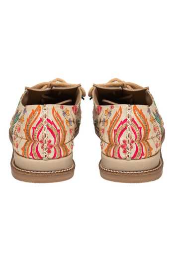 Buy_Kkarma Accessories_Multi Color Ananya Floral Embroidered Oxfords_Online_at_Aza_Fashions