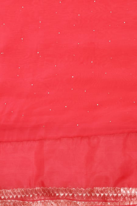 Buy_Two Sisters By Gyans_Pink Cotton, Chanderi Mirrors, Embroidery V-neck Kurta Set 