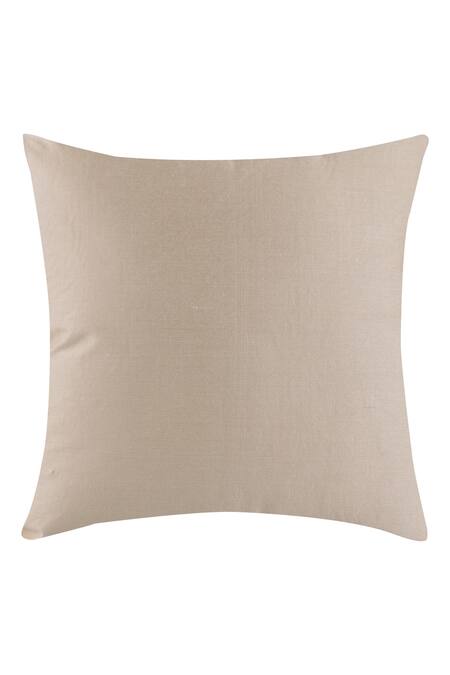 Khaabka_Pink Chanderi Silk Embroidery Floral Pattern Cushion Cover - Set Of 2_at_Aza_Fashions