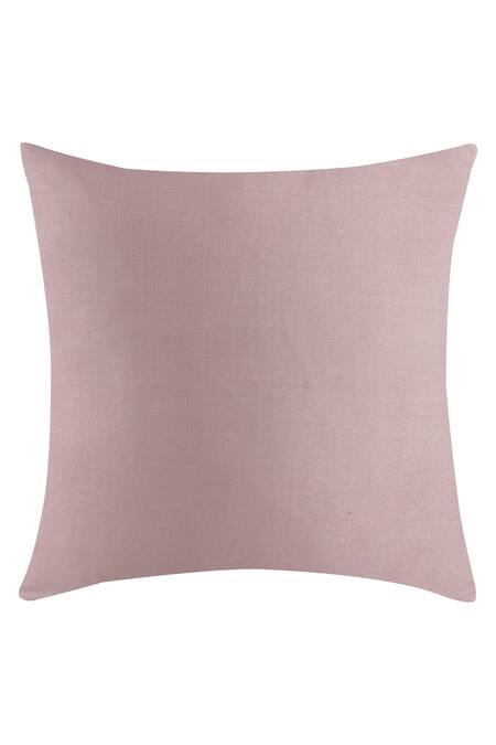 Shop_Khaabka_Grey Jacquard Silk Embroidery Border Cushion Cover - Set Of 2_Online_at_Aza_Fashions