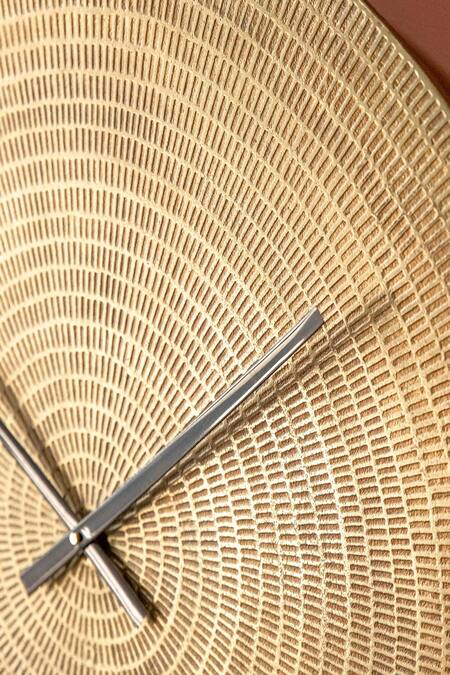 Buy Logam Gold Aluminium Riley Wall Clock Online at Aza Fashions Buy_Logam_Gold Aluminium Riley Wall Clock_Online_at_Aza_Fashions