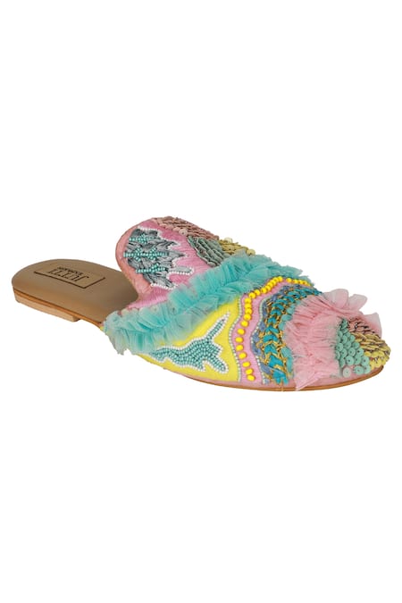 Buy_Jutti Express_Multi Color Frill Mules 