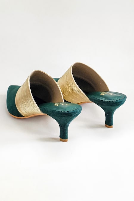 Buy The Alter Green Jane Textured Stiletto Heels Online at Aza Fashions Buy_The Alter_Green Jane Textured Stiletto Heels _Online_at_Aza_Fashions