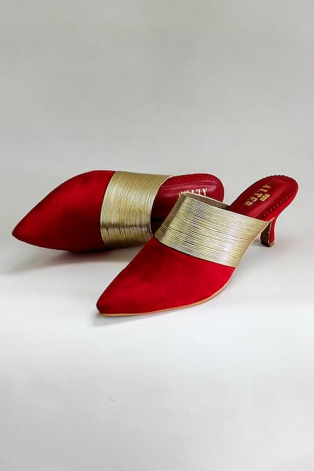 The Alter_Red Jane Pointed Toe Stiletto Heels _Online_at_Aza_Fashions