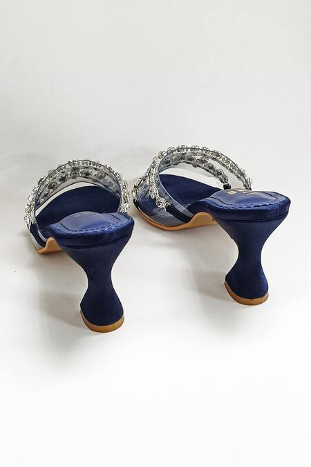 Shop_The Alter_Blue Embellished Zenzy Hourglass Heels_Online_at_Aza_Fashions
