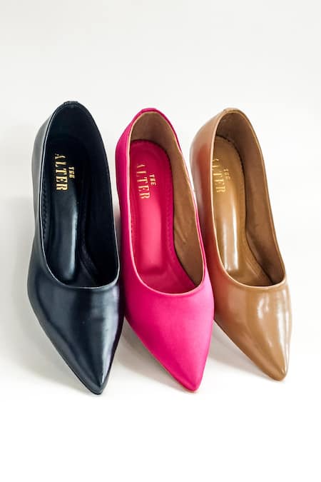 Jemila Pink Leather Pumps – bugatti Shoes India