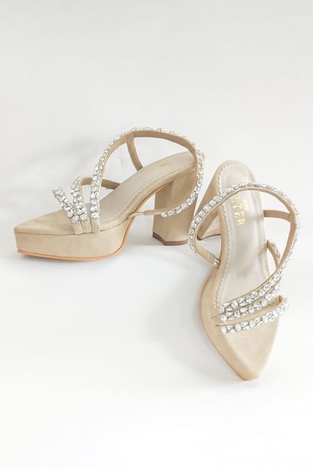 Shop The Alter Beige Rhinestones Kiara Embellished Heels Online at Aza Fashions Shop_The Alter_Beige Rhinestones Kiara Embellished Heels _Online_at_Aza_Fashions