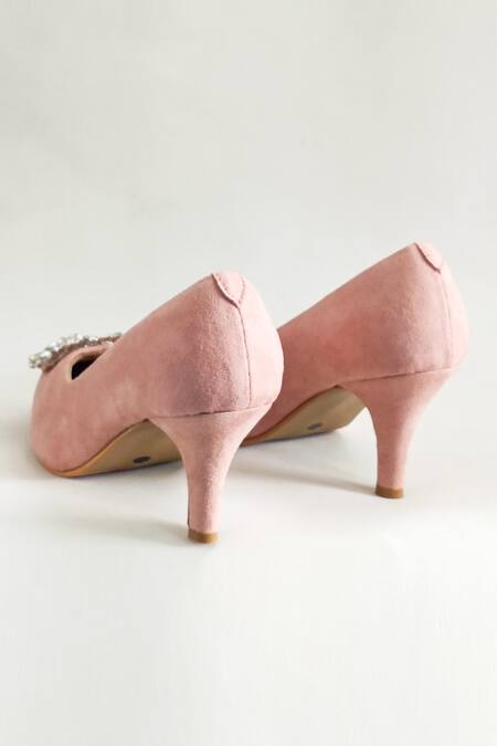 Shop_The Alter_Pink Stones Embellished Pumps_Online_at_Aza_Fashions