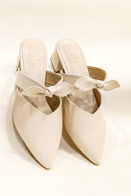 Shop_The Alter_Beige Bows Beverly Block Heels 