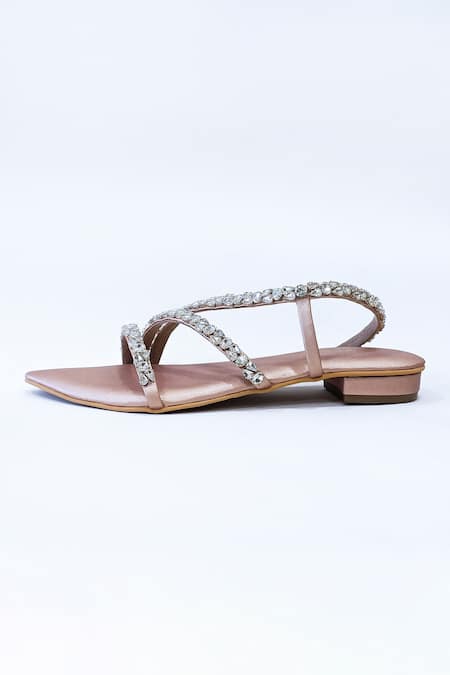 Buy The Alter Gold Kiara Rhinestones Embellished Flats Online at Aza Fashions Buy_The Alter_Gold Kiara Rhinestones Embellished Flats _Online_at_Aza_Fashions