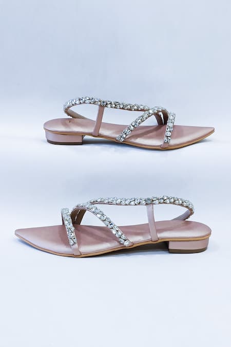 The Alter Gold Kiara Rhinestones Embellished Flats at Aza Fashions The Alter_Gold Kiara Rhinestones Embellished Flats _at_Aza_Fashions