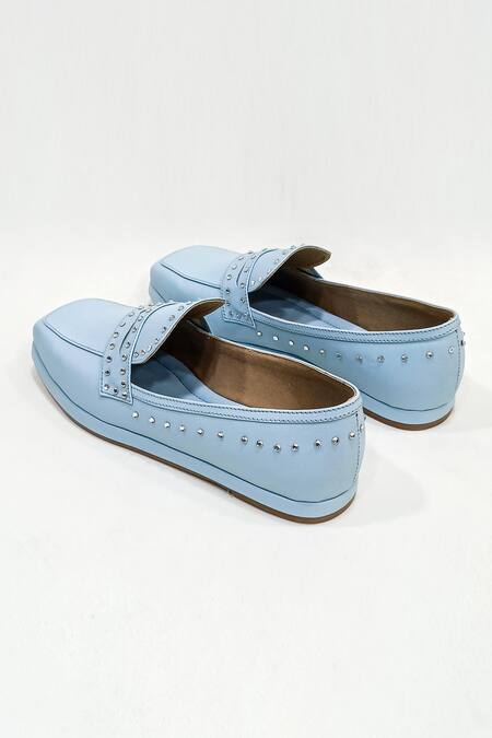 The Alter Blue Powder Embellished Loafers at Aza Fashions The Alter_Blue Powder Embellished Loafers _at_Aza_Fashions