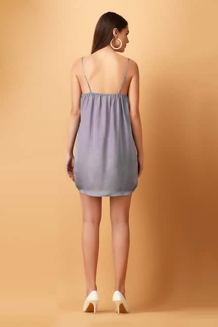 Buy_Label Ivish_Purple Viscose Embroidery V-neck Abstract Pattern Kaftan _Online_at_Aza_Fashions