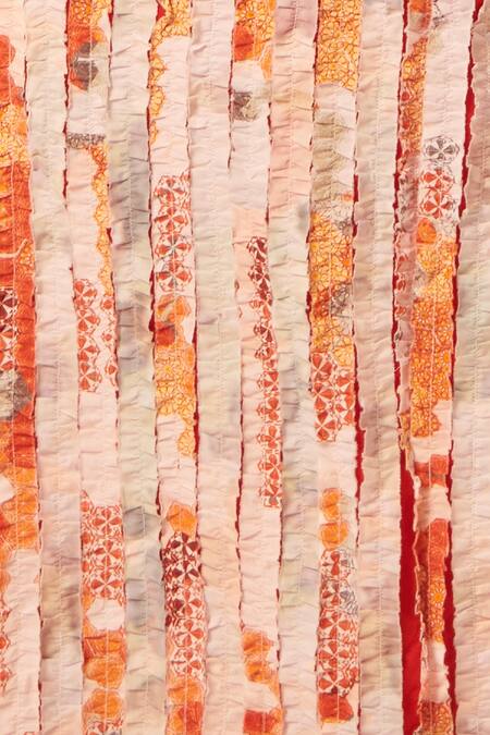 Shop Gauri Dhawan Multi Color Handcrafted Cotton Textile Stripe Structured Pattern Trousers Online at Aza Fashions Shop_Gauri Dhawan_Multi Color Handcrafted Cotton Textile Stripe Structured Pattern Trousers_Online_at_Aza_Fashions