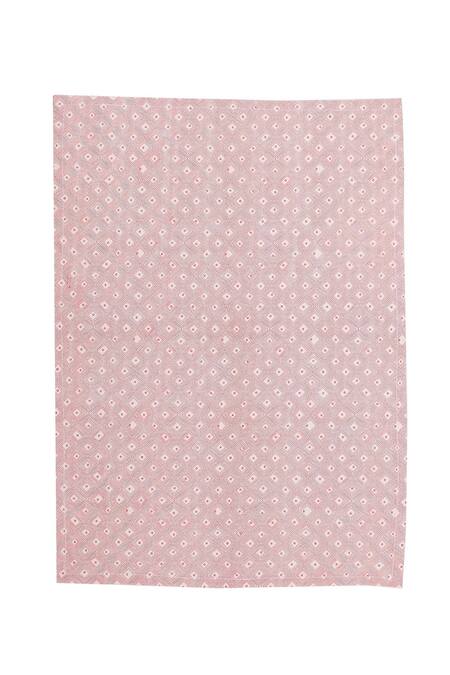 House This_Pink Cotton Print The Twisted Leheriya Kitchen Set_at_Aza_Fashions