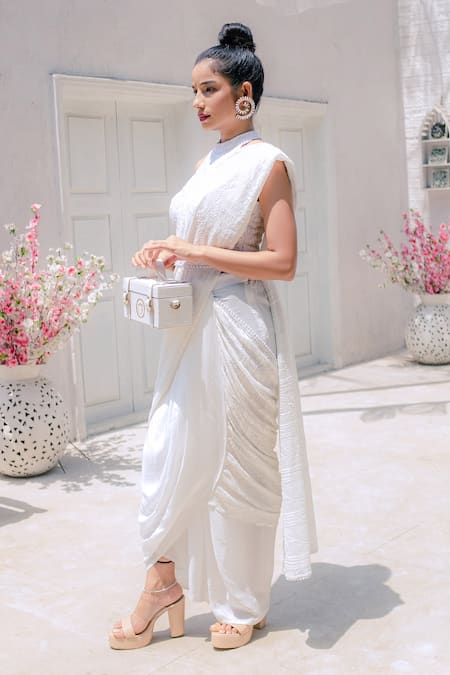 Dhoti pattern saree best sale