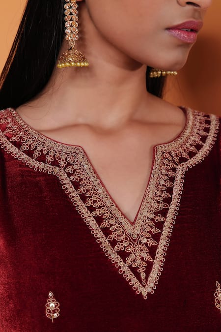 Buy Taisha Orange Silk, Cotton, Velvet, Organza Embroidery, Chains Kurta Dhoti Pant Set Online at Aza Fashions Buy_Taisha_Orange Silk, Cotton, Velvet, Organza Embroidery, Chains Kurta Dhoti Pant Set _Online_at_Aza_Fashions